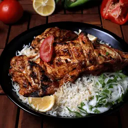 Chicken On Coalrcoal With Rice